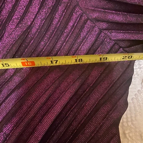 Express Purple Metallic Women's Dress-Size L - Picture 5 of 5